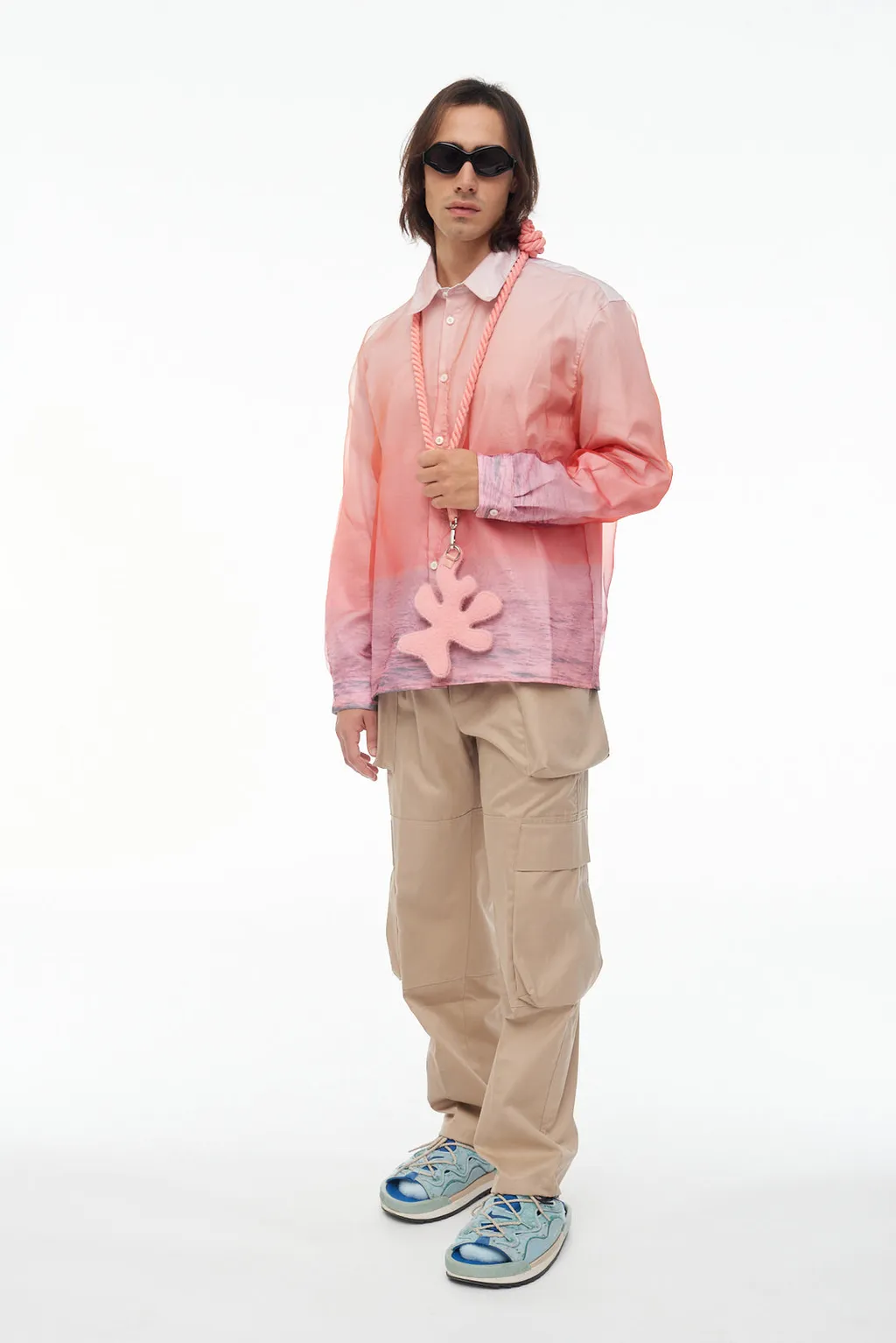 Gradient-Effect Cotton Shirt