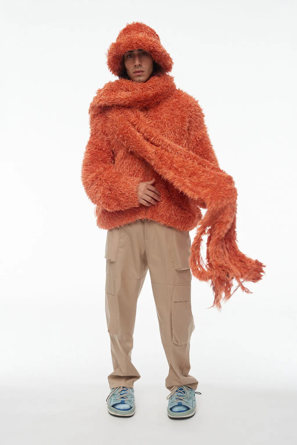 Fluffy Frayed Scarf