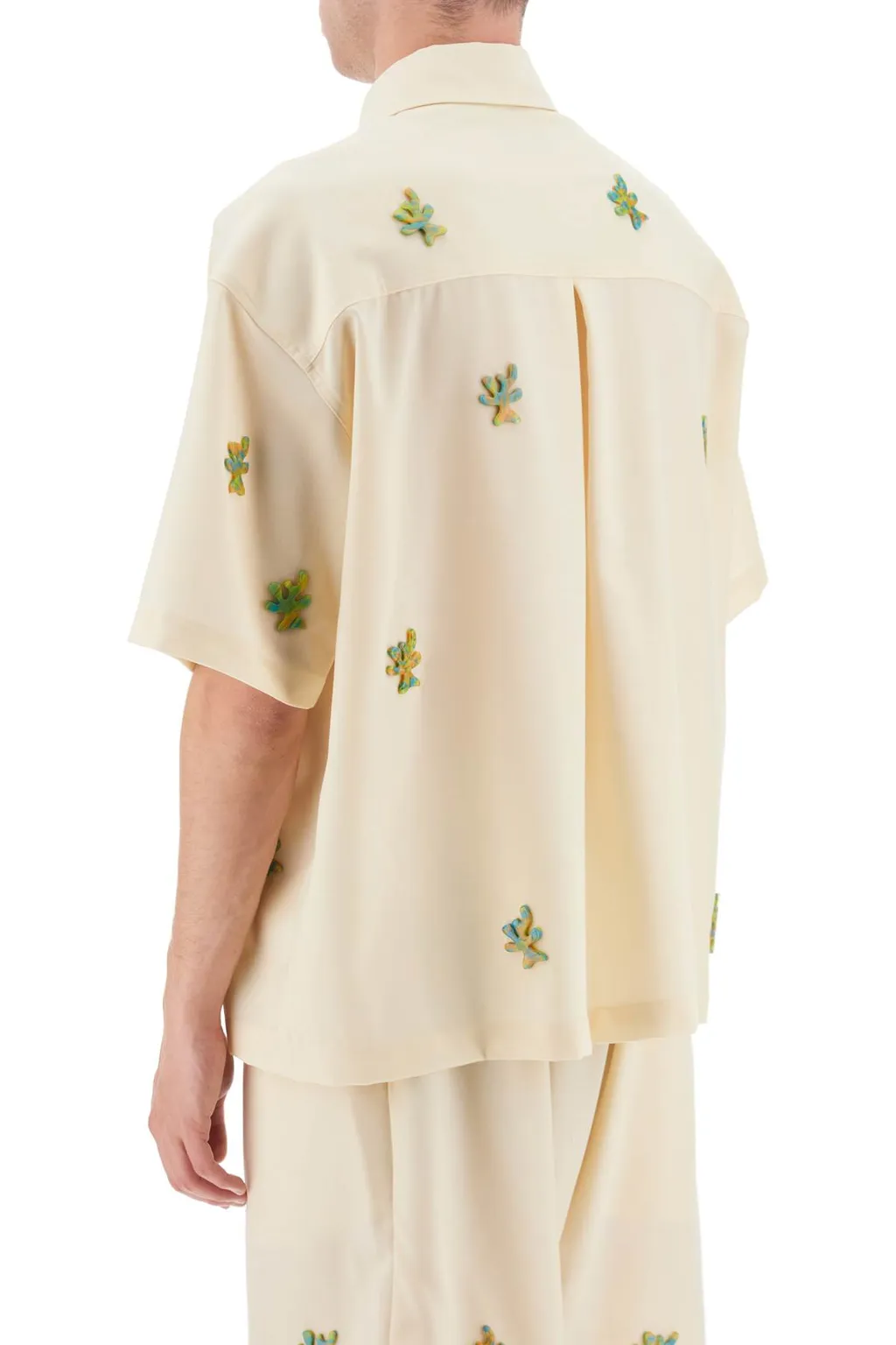 Appliqué-Detailing Virgin Wool Shirt
