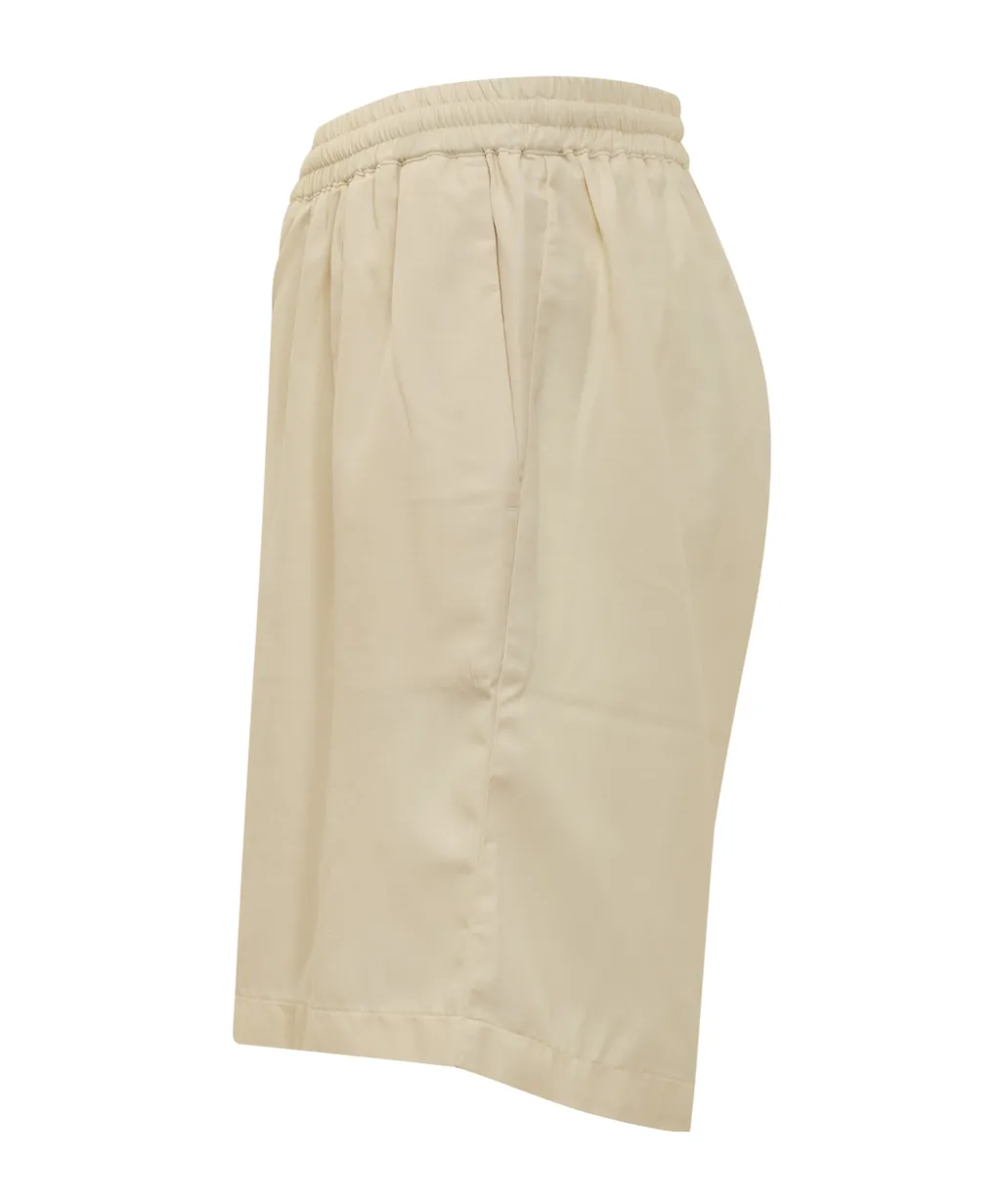 Elasticated-Waistband Knee-Length Bermuda Shorts