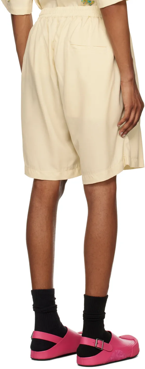 Elasticated-Waistband Knee-Length Bermuda Shorts