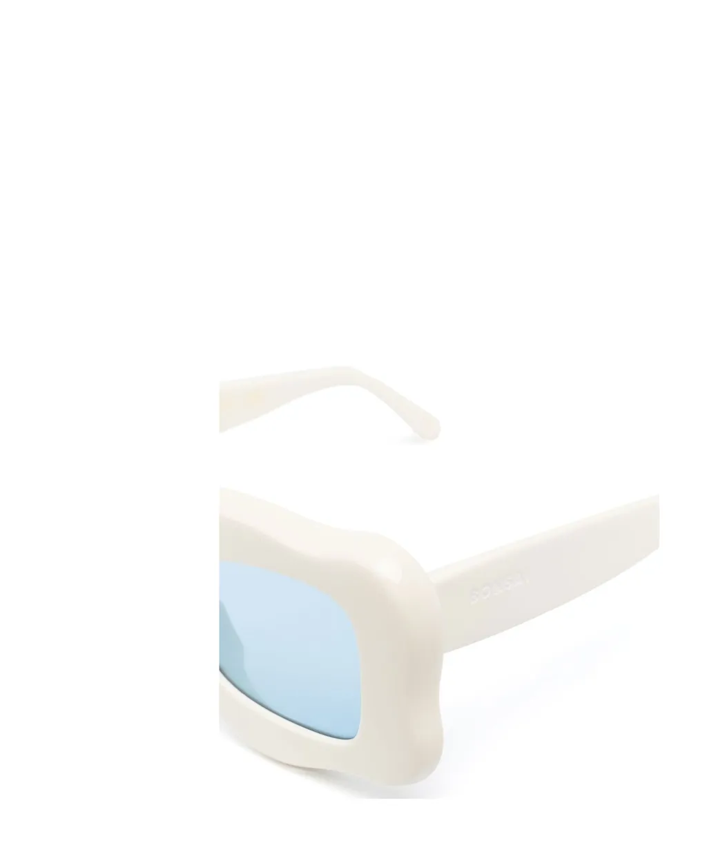 Oversized Curved-Frame Sunglasses