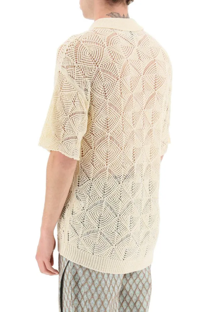 Short-Sleeved Buttoned Knitted Cardigan