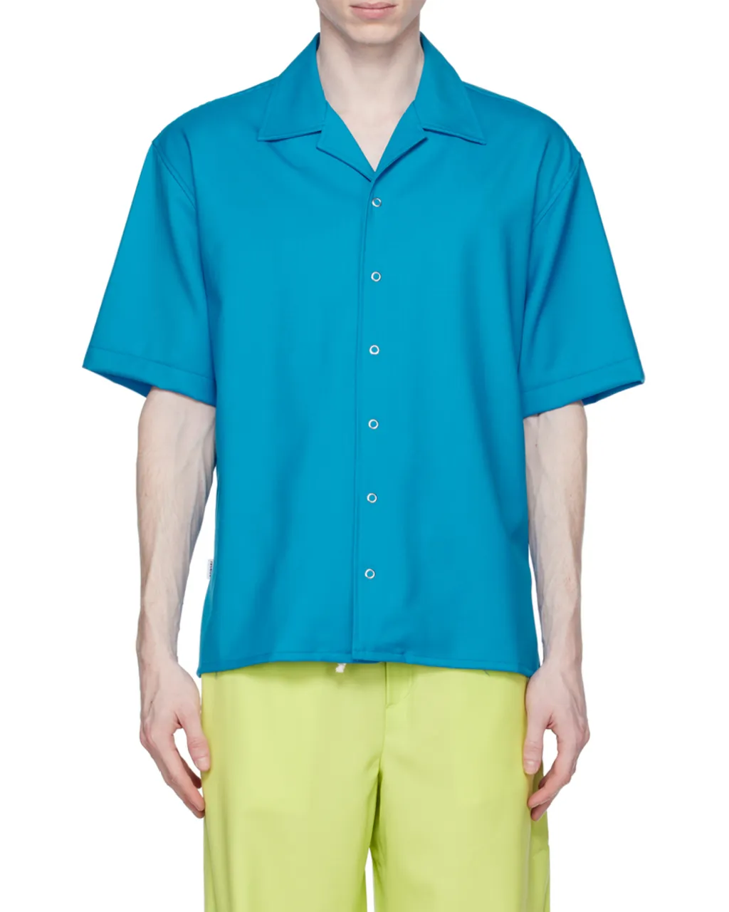 Camp-Collar Short-Sleeve Shirt
