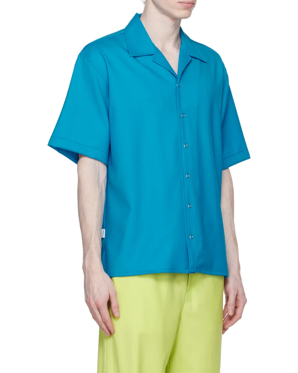 Camp-Collar Short-Sleeve Shirt