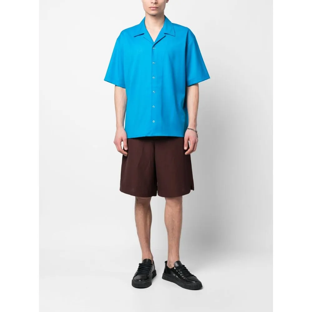 Camp-Collar Short-Sleeve Shirt