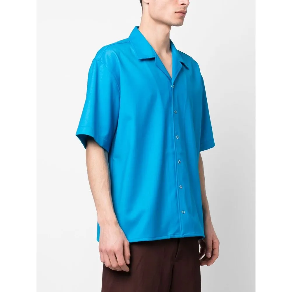 Camp-Collar Short-Sleeve Shirt