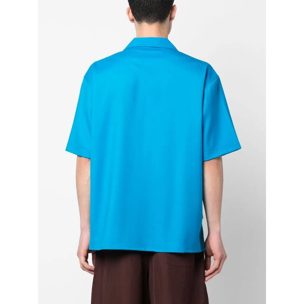 Camp-Collar Short-Sleeve Shirt