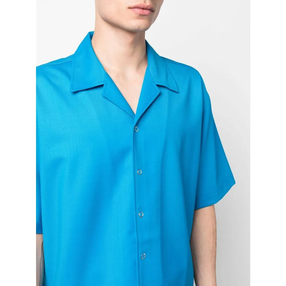 Camp-Collar Short-Sleeve Shirt