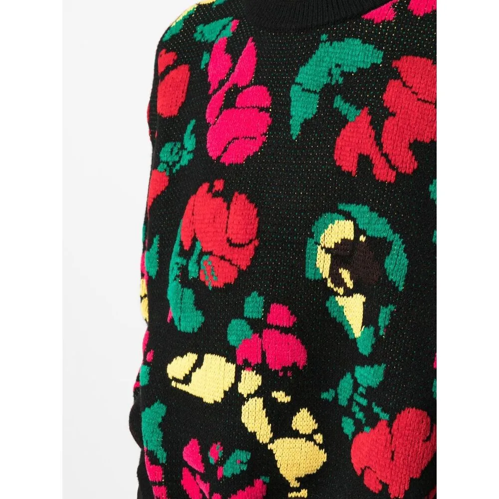Floral-Detail Cotton Sweatshirt