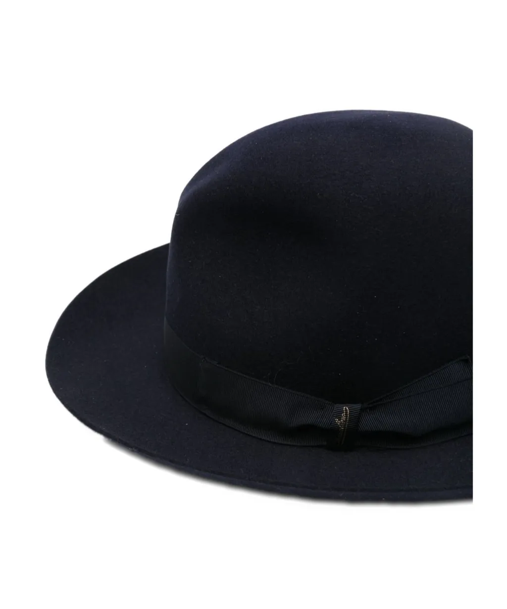 Wide-Brim Ribbon Hat