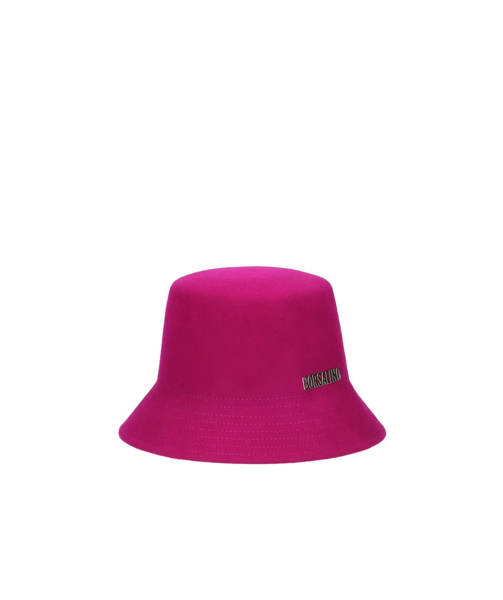 Logo Plaque Knitted Bucket Hat