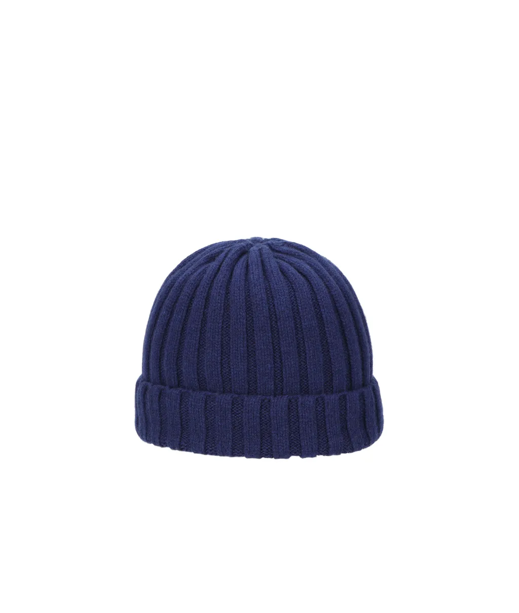 Ribbed Beanie With Logo Patch