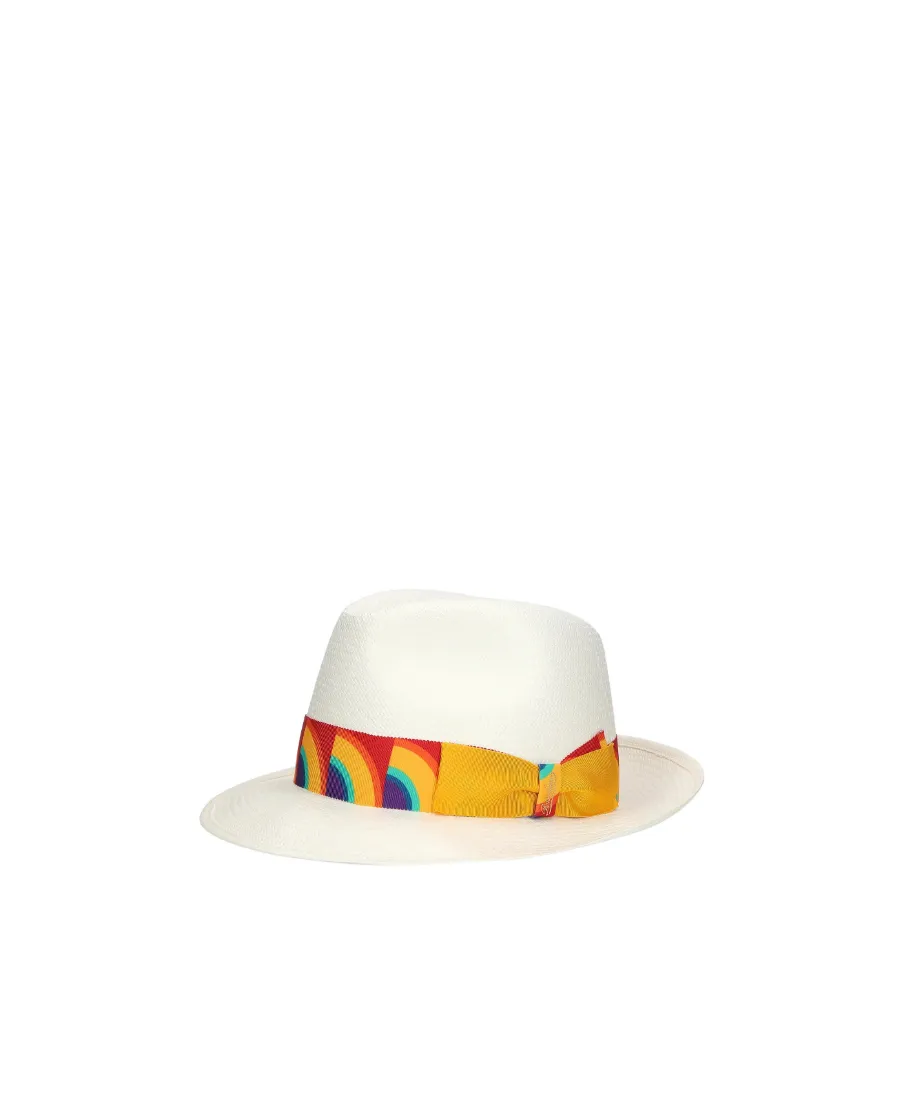 Woven Grosgrain-Trim Hat