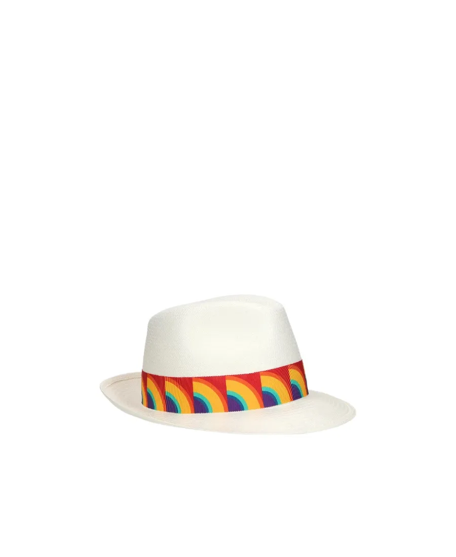 Woven Grosgrain-Trim Hat