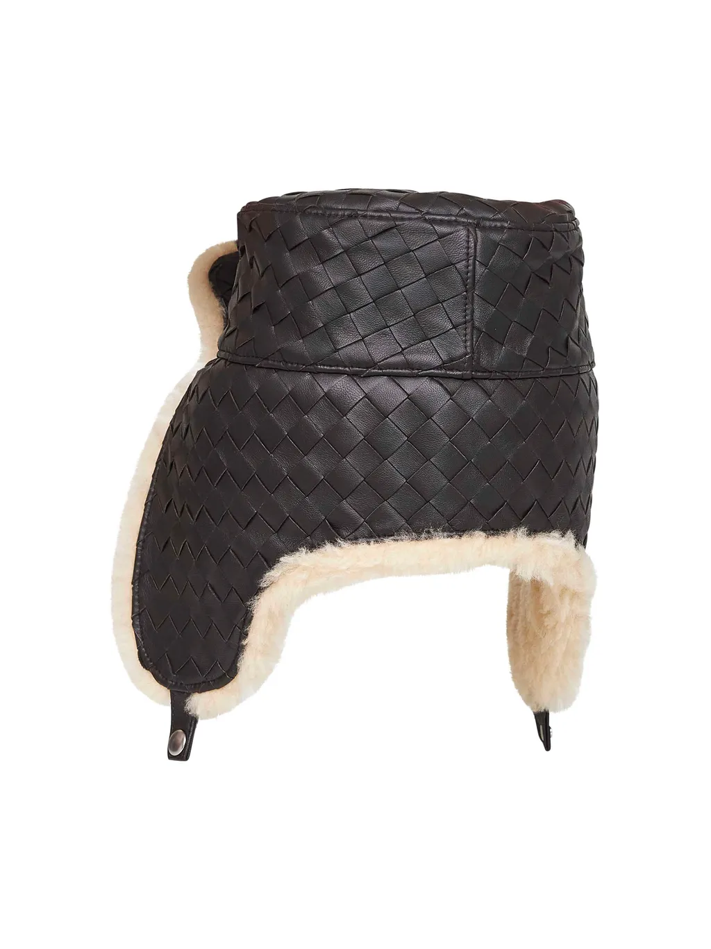 Intrecciato Leather Aviator Hat