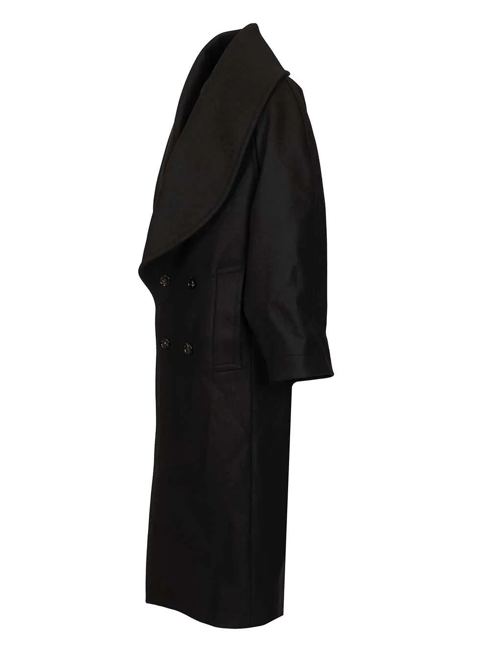Double Breasted Felt Coat