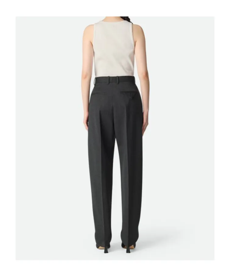 Twill Pleated Pants