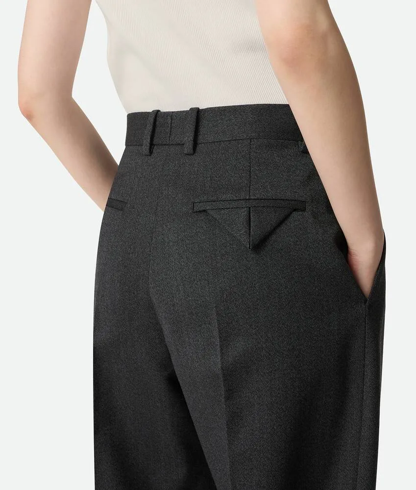 Twill Pleated Pants