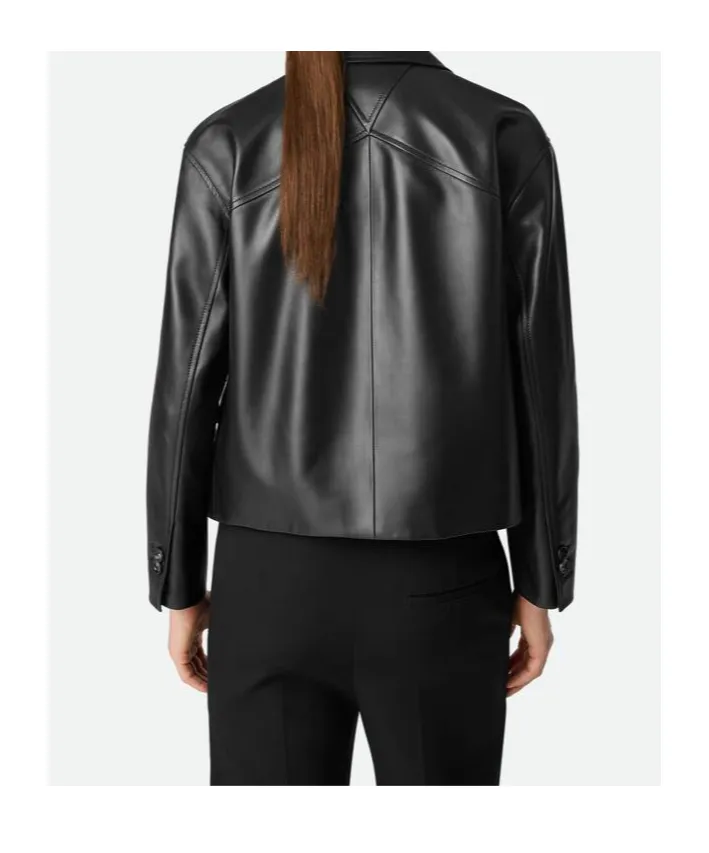 Leather Kimono Blouson