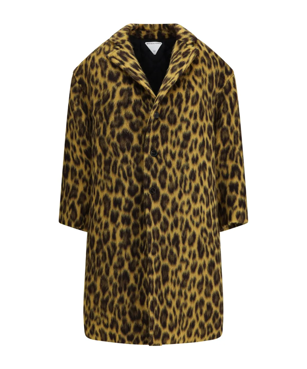 Brushed Leopard Coat
