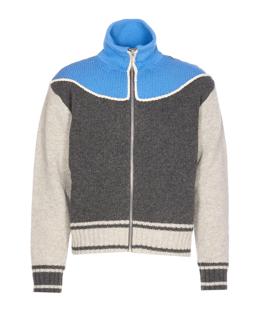 Zip-Up Knit Jacket