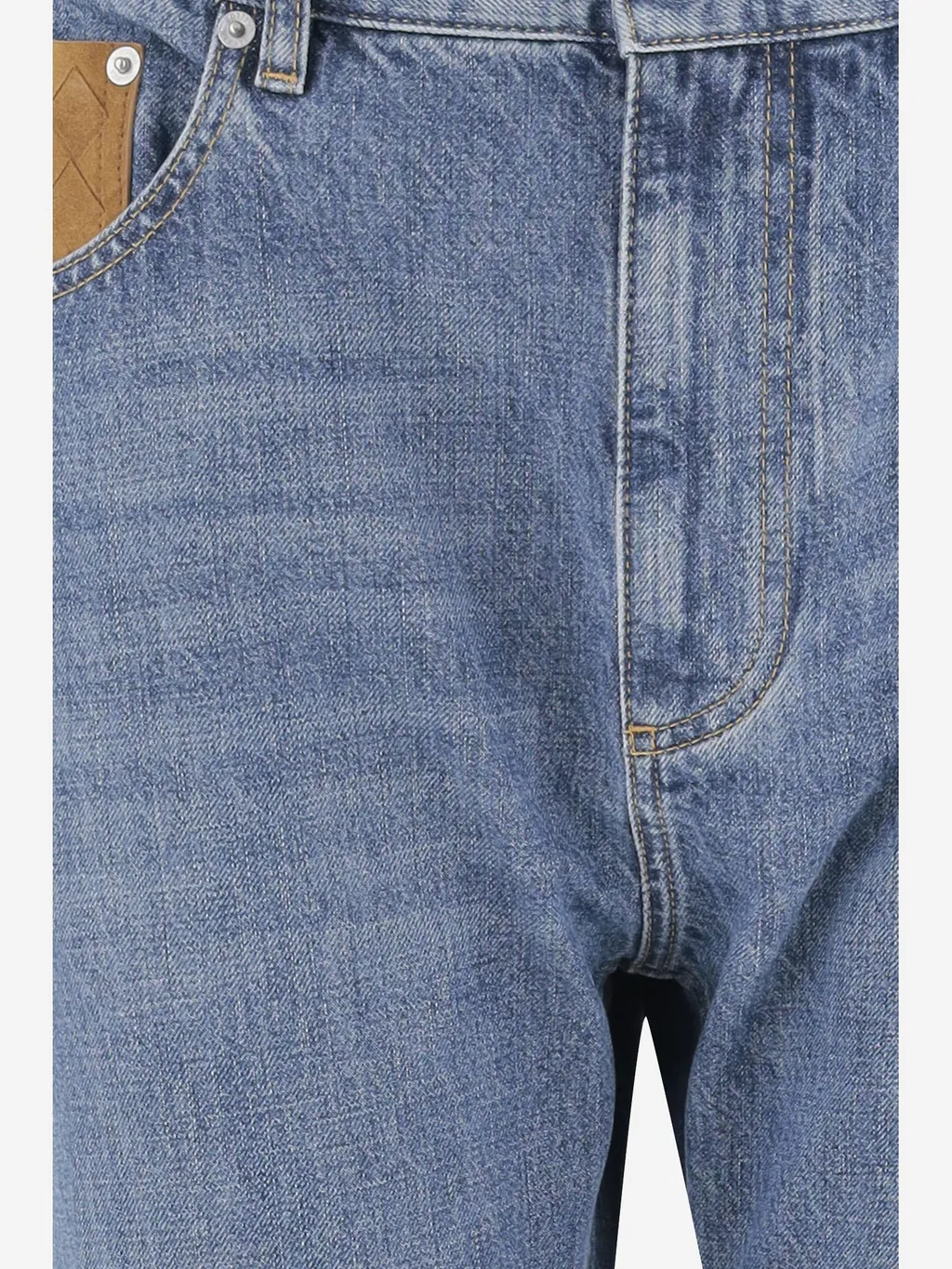 Turn-Up Hem Denim Trousers