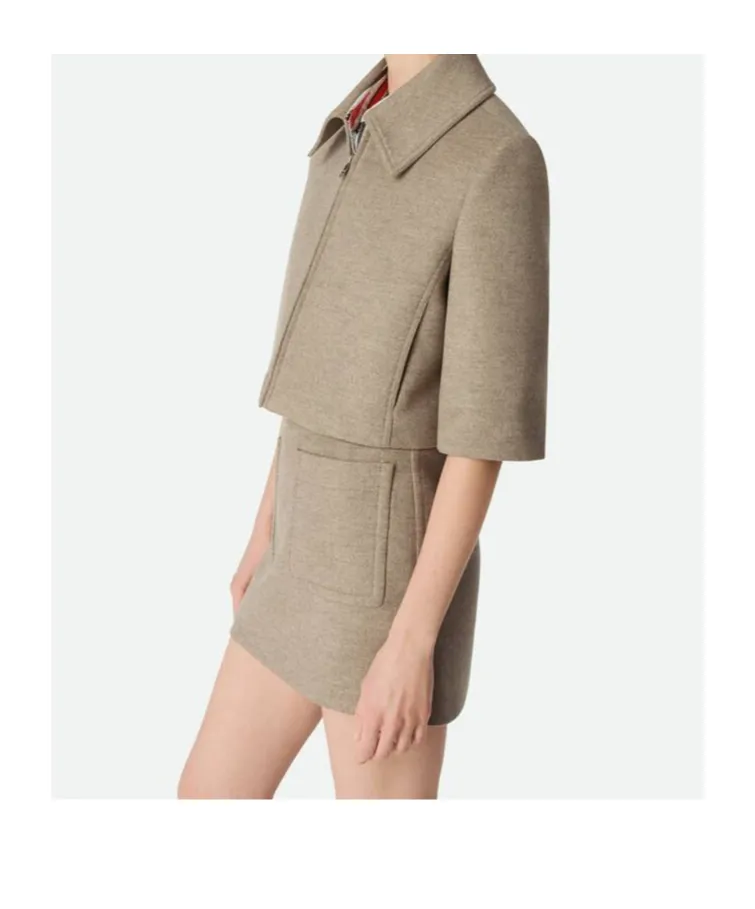 Wool And Cashmere Cropped Jacket