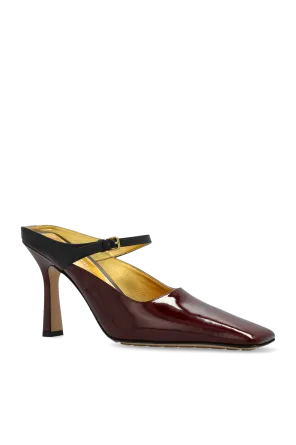 Square-Toed High-Heeled Sandals