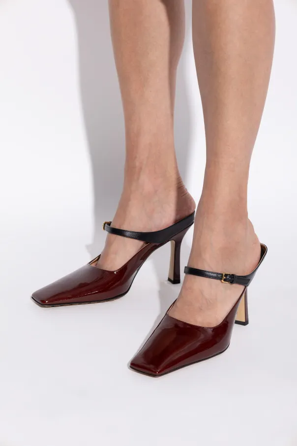 Square-Toed High-Heeled Sandals