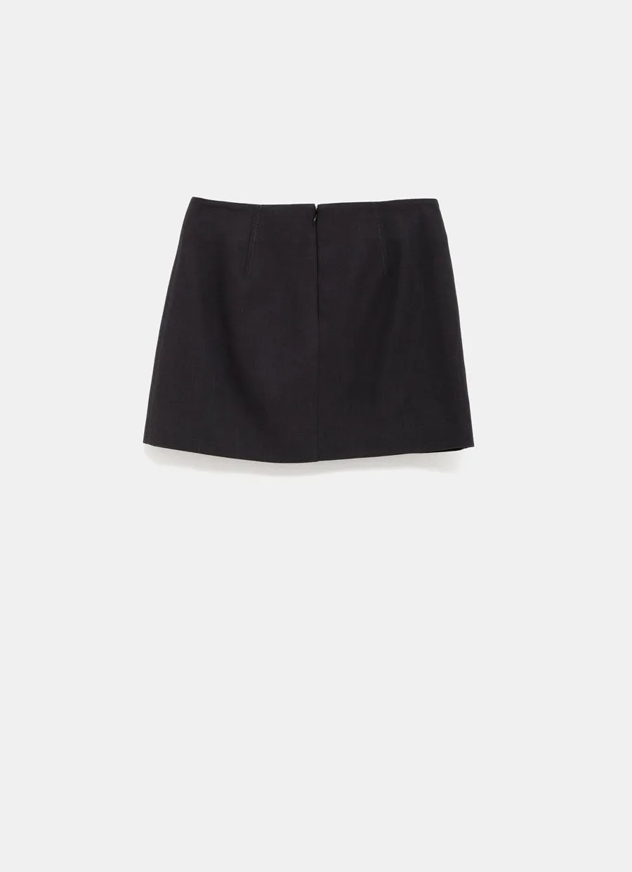 Lightweight Structured Mini Skirt