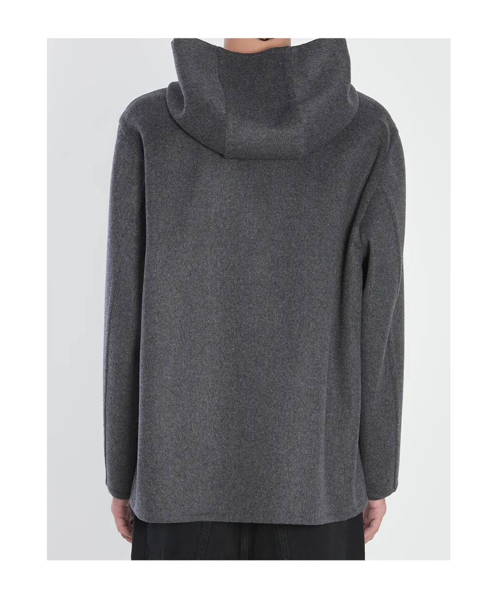 Hooded Double Face Zipped Jacket