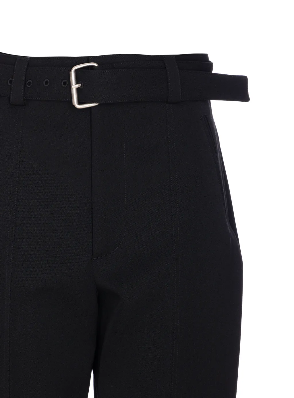 Belted Waist Tailored Trousers