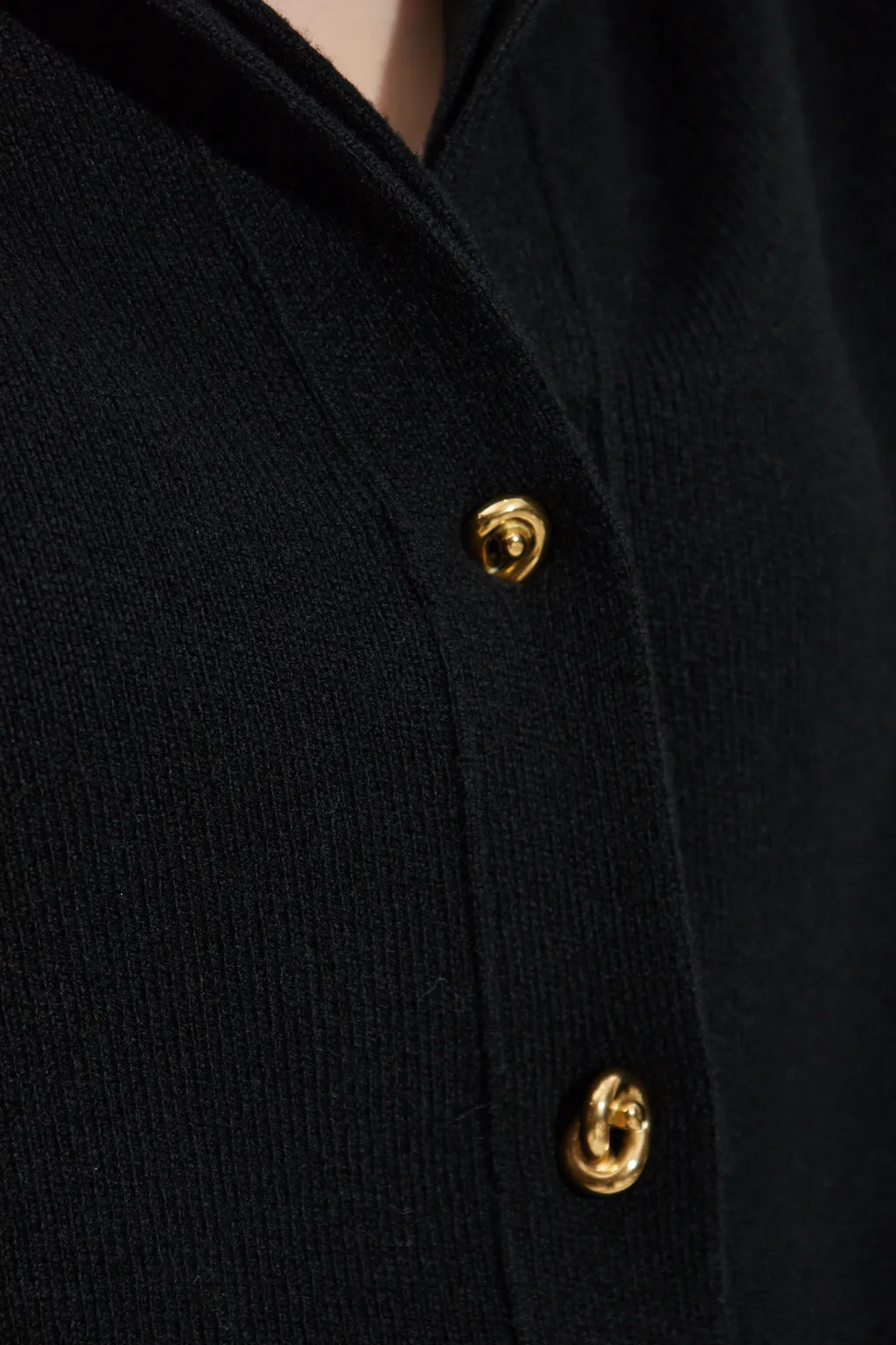 Knot Button Detailed Knitted Cardigan