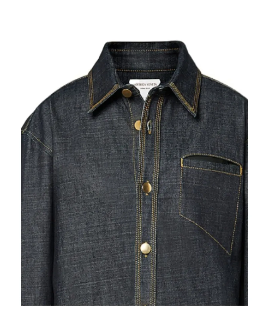 Long-Sleeved Denim Shirt