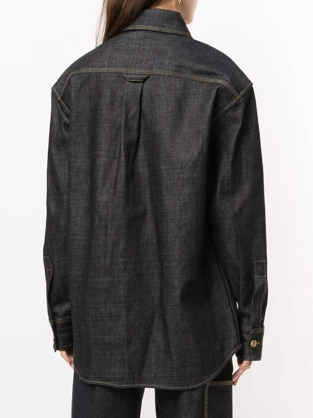 Long-Sleeved Denim Shirt