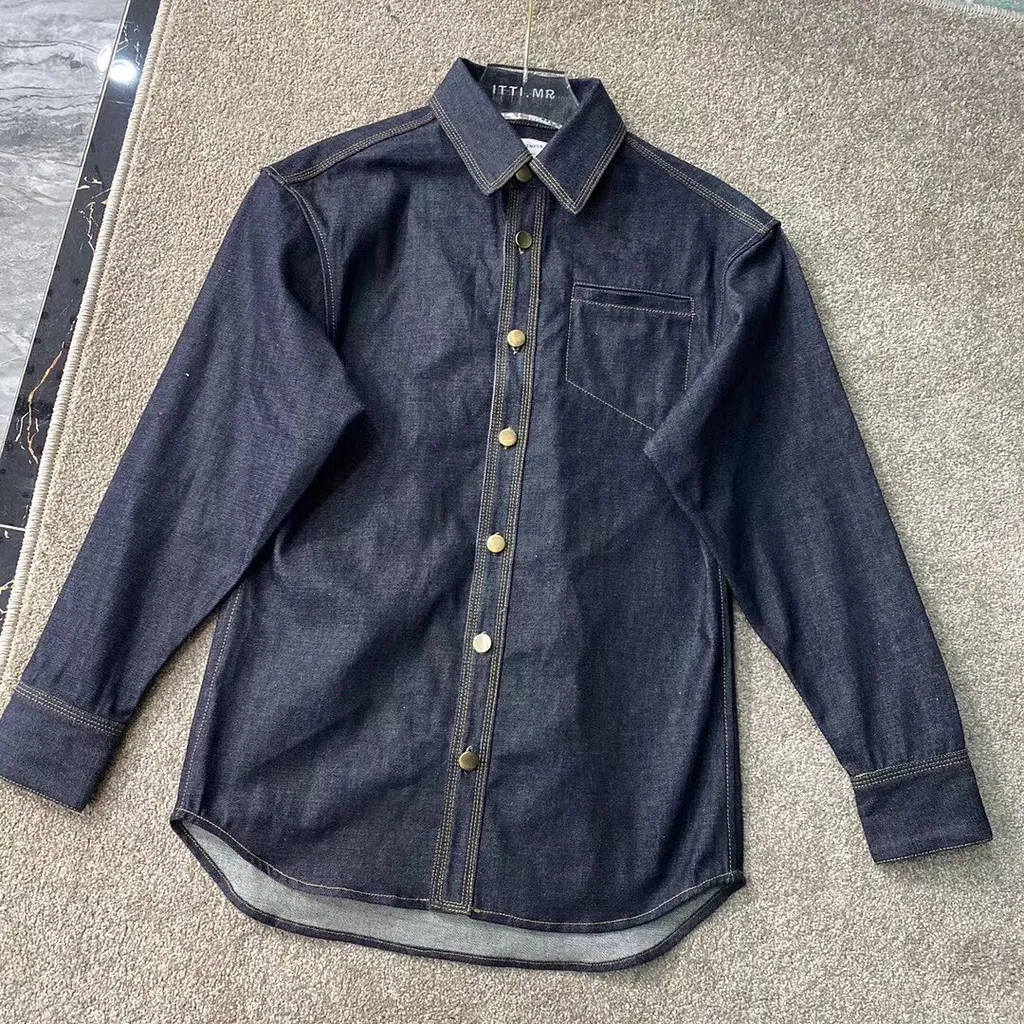 Long-Sleeved Denim Shirt