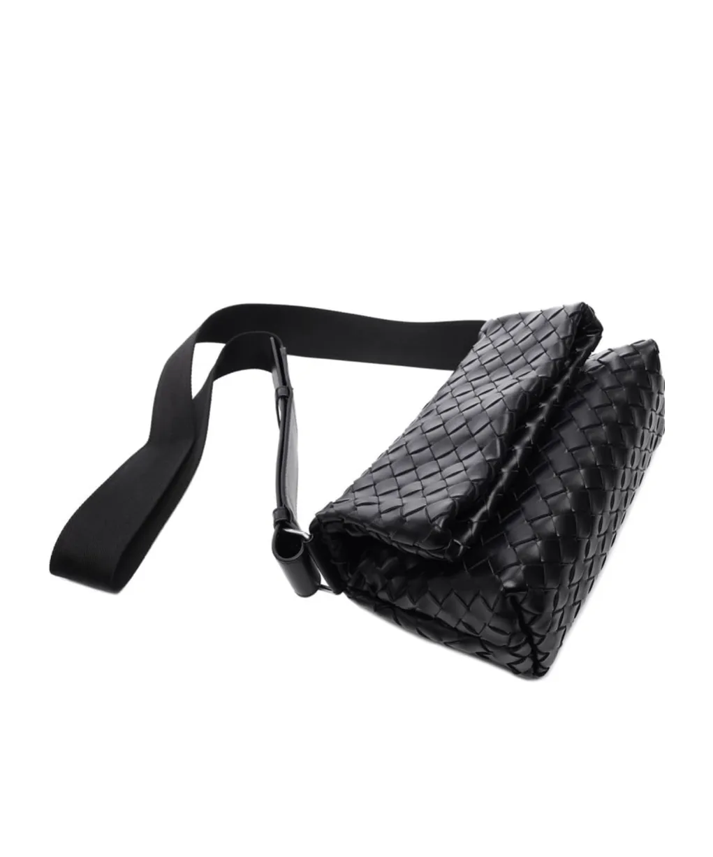 Intrecciato Medium Flap Shoulder Bag