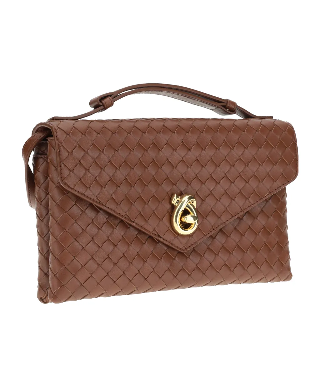 Intrecciato Knot Lock Crossbody Bag
