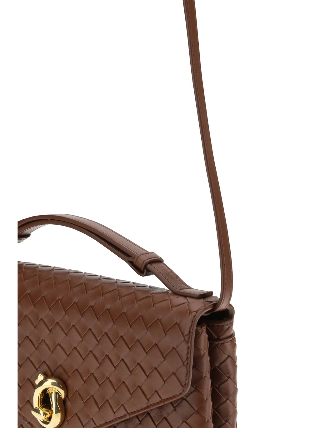 Intrecciato Knot Lock Crossbody Bag