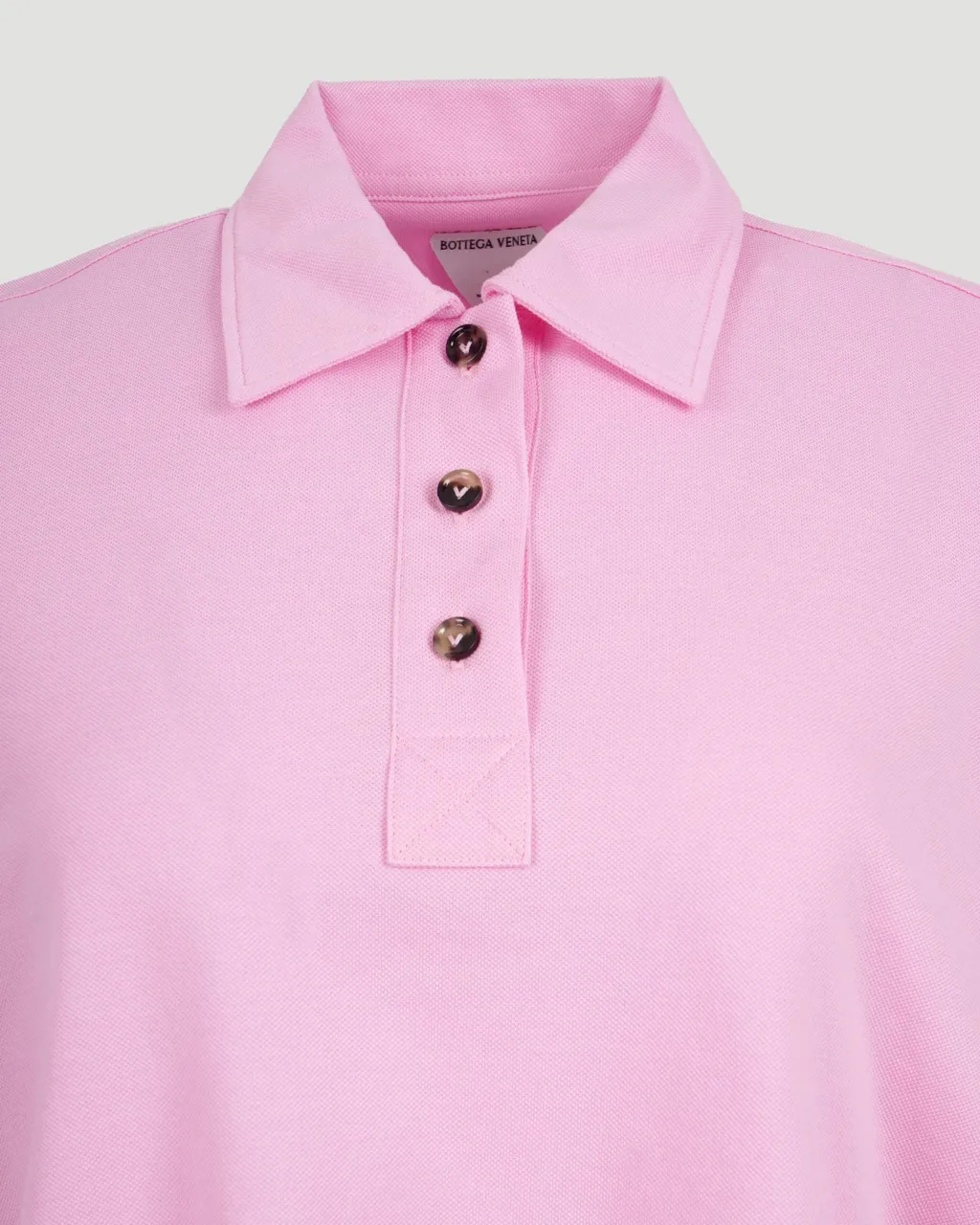 Short Sleeved Buttoned Polo Top