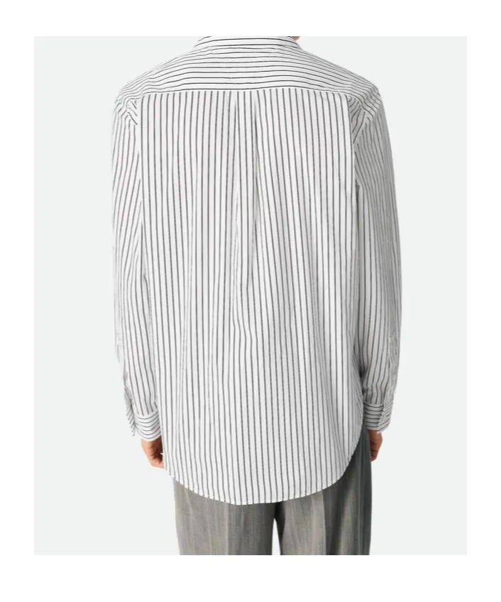Box Pleated Striped Shirt