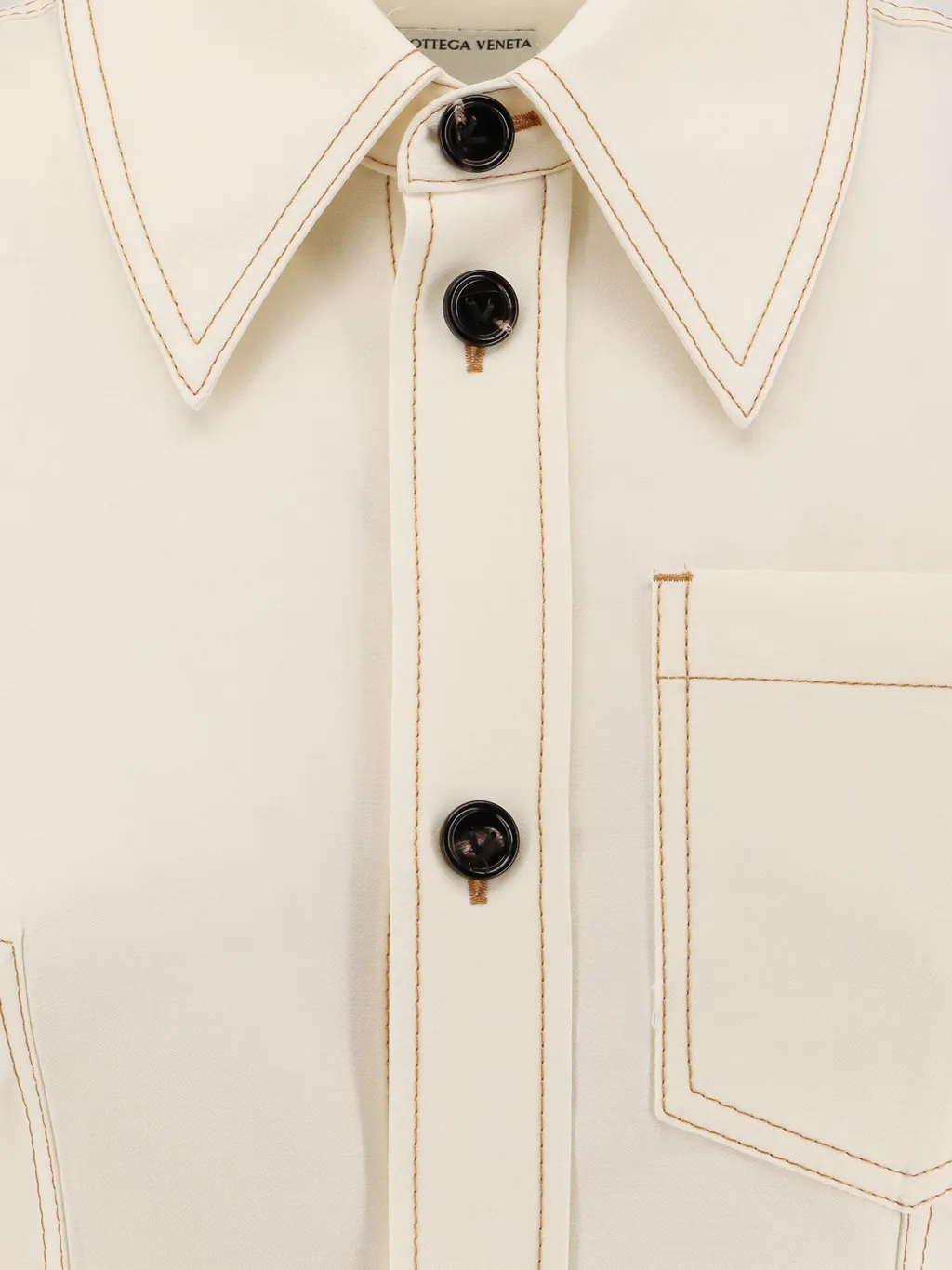 Contrast Stitched Fitted Shirt