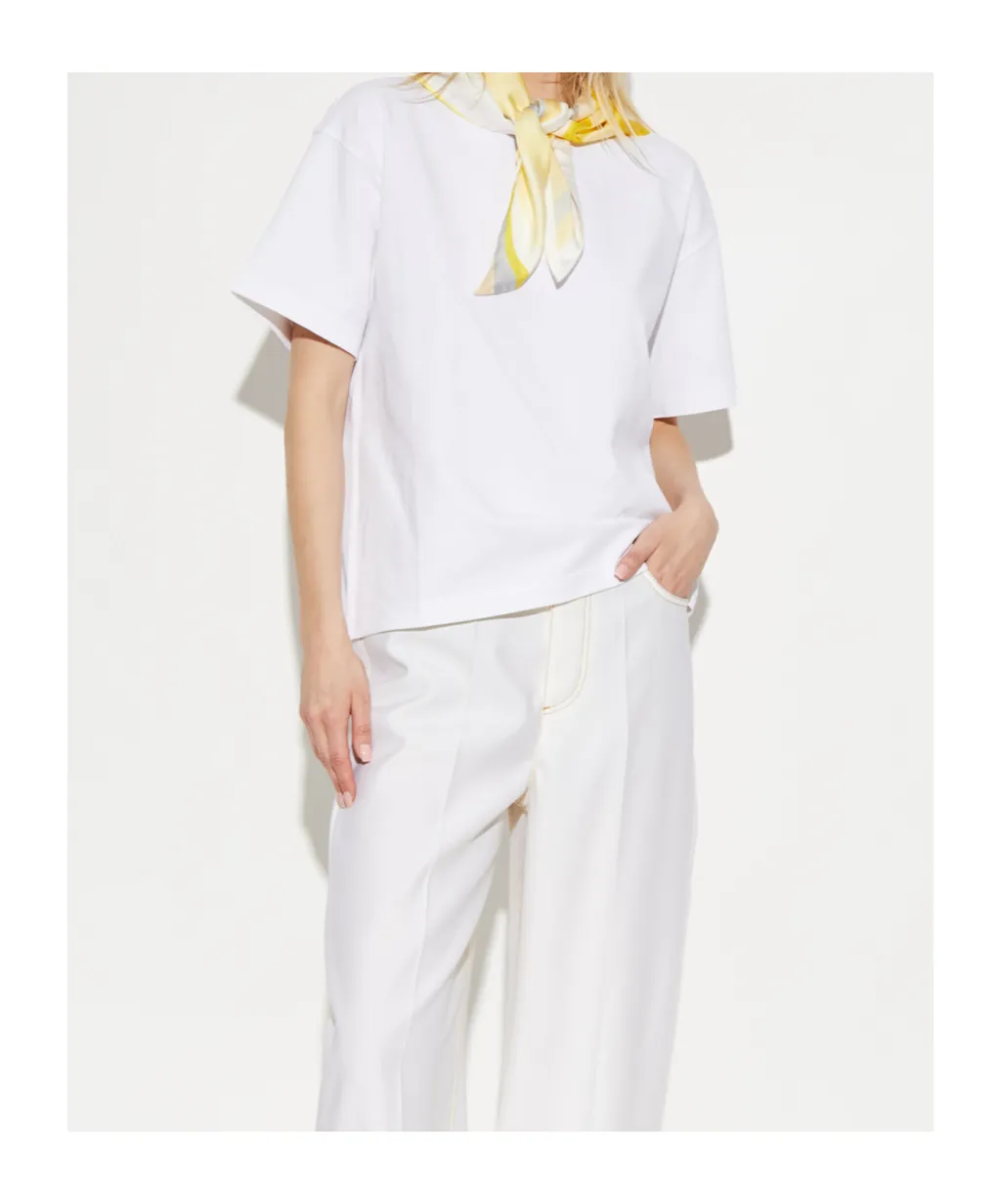 Scarf Embellished T-Shirt
