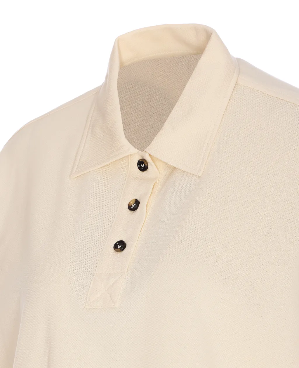 Short Sleeved Buttoned Polo Top
