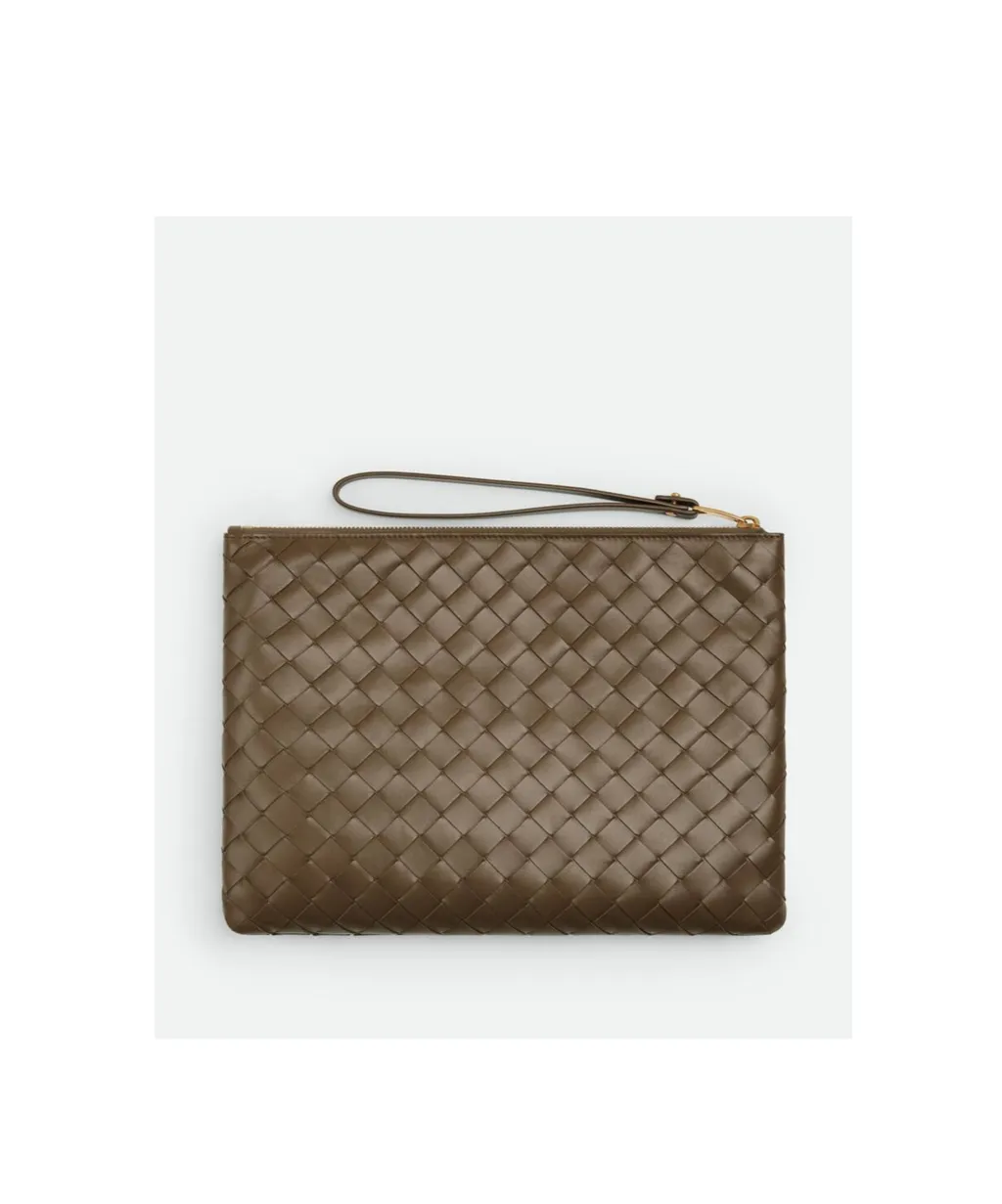 Intrecciato Medium Flat Pouch