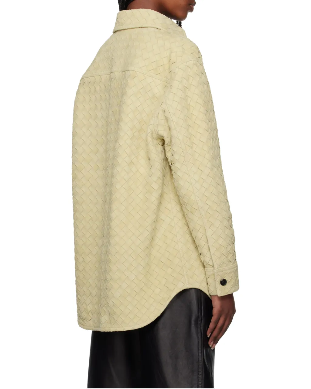 Long-Sleeved Leather Shirt