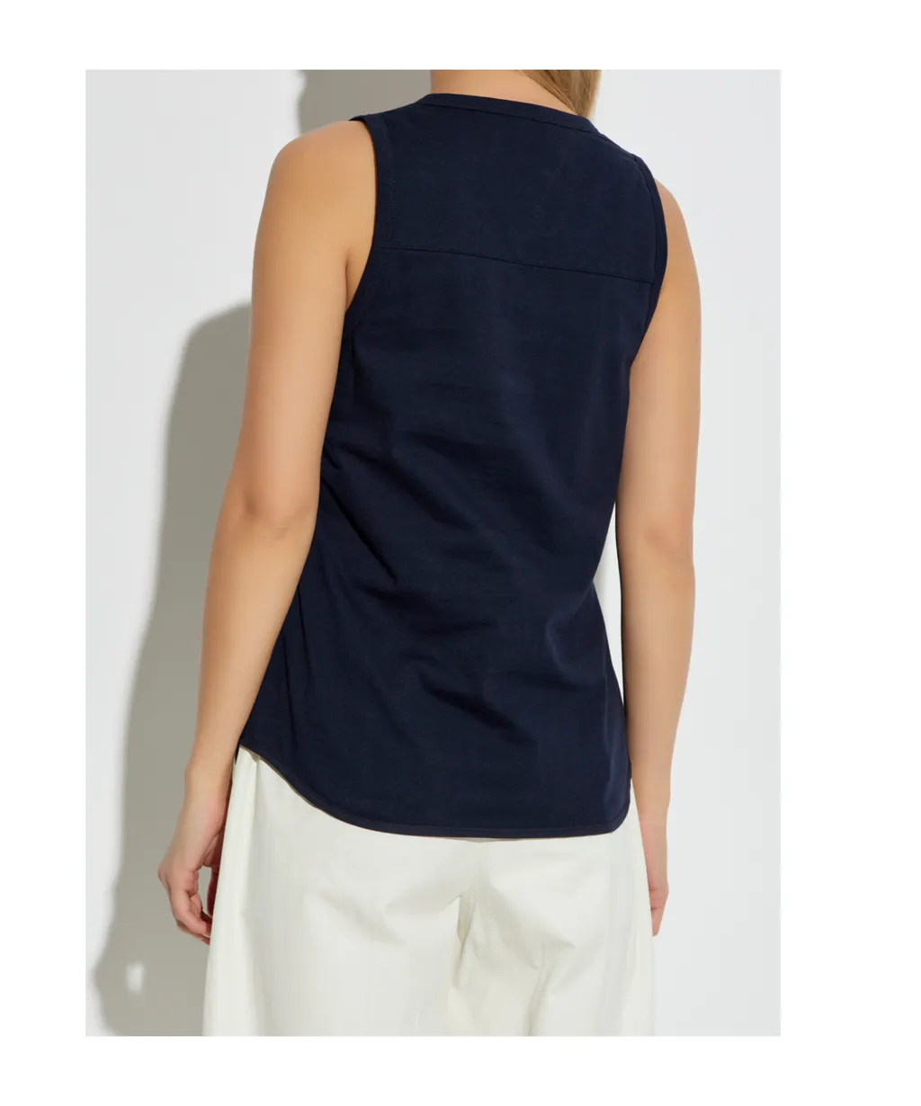 Single Breasted Sleeveless Top