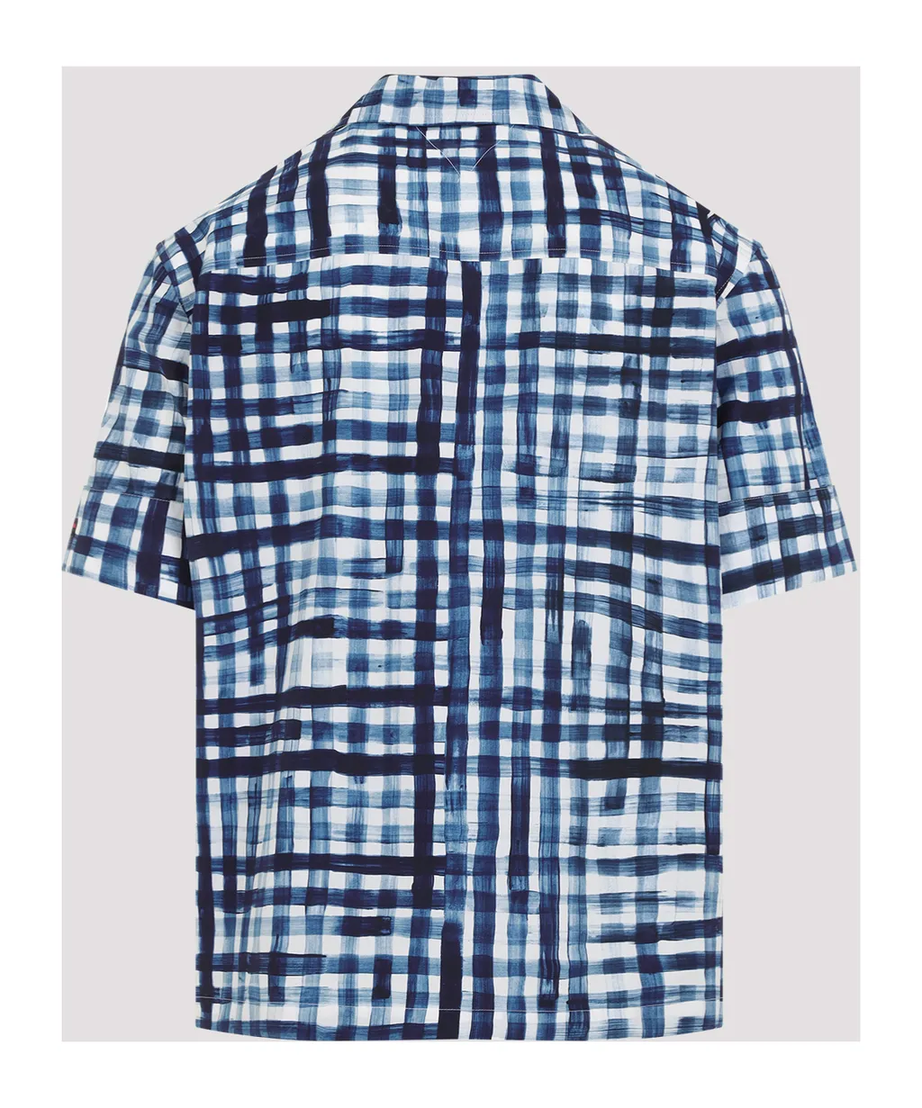 Short-Sleeved Check Patterned Shirt