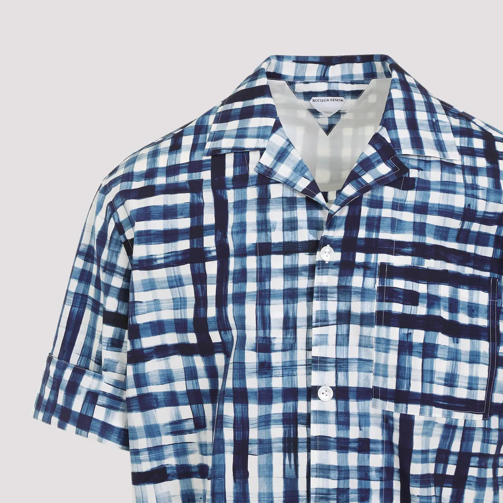 Short-Sleeved Check Patterned Shirt